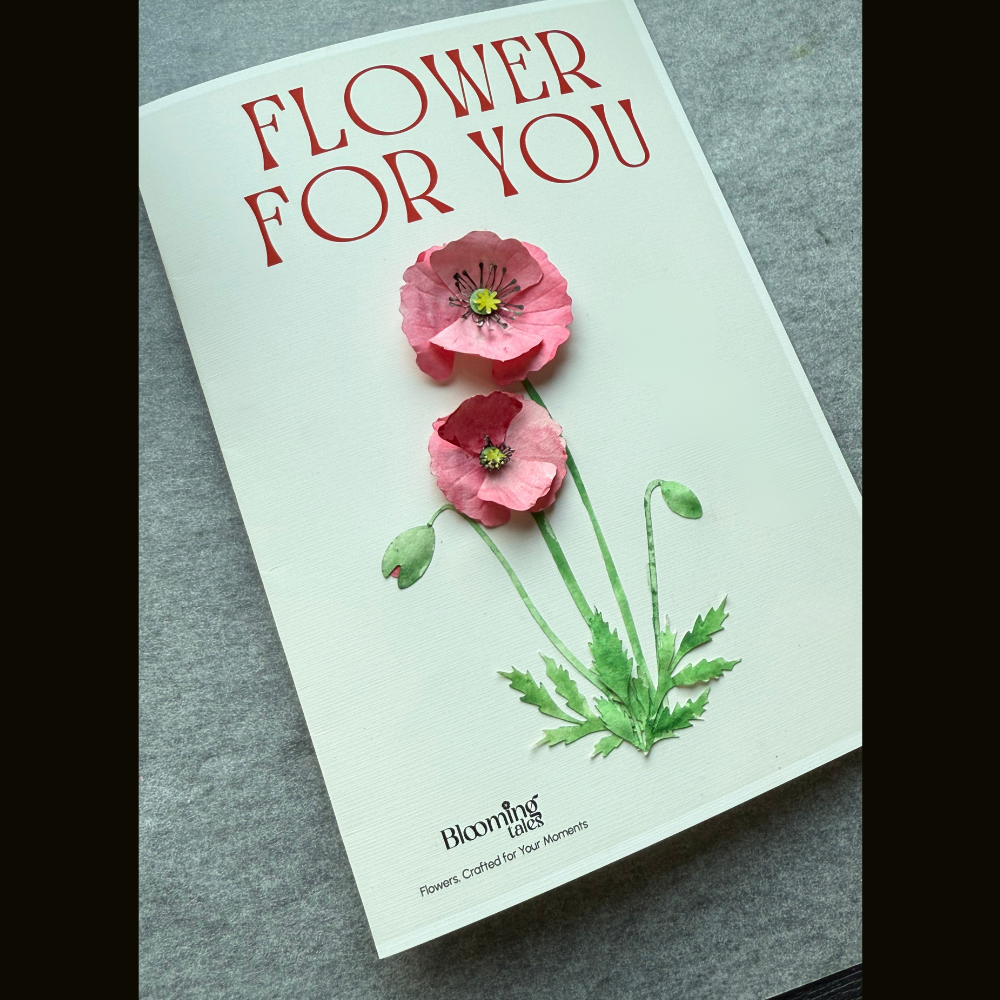 DIY 3D Poppy Paper Flower Card